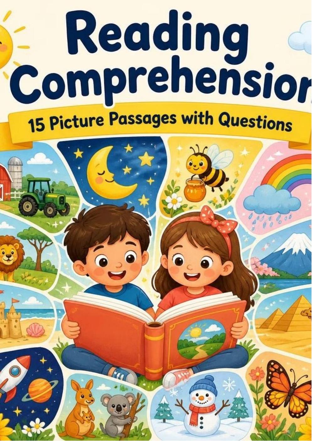 Reading Comprehension: 15 Picture Passages with Questions cover