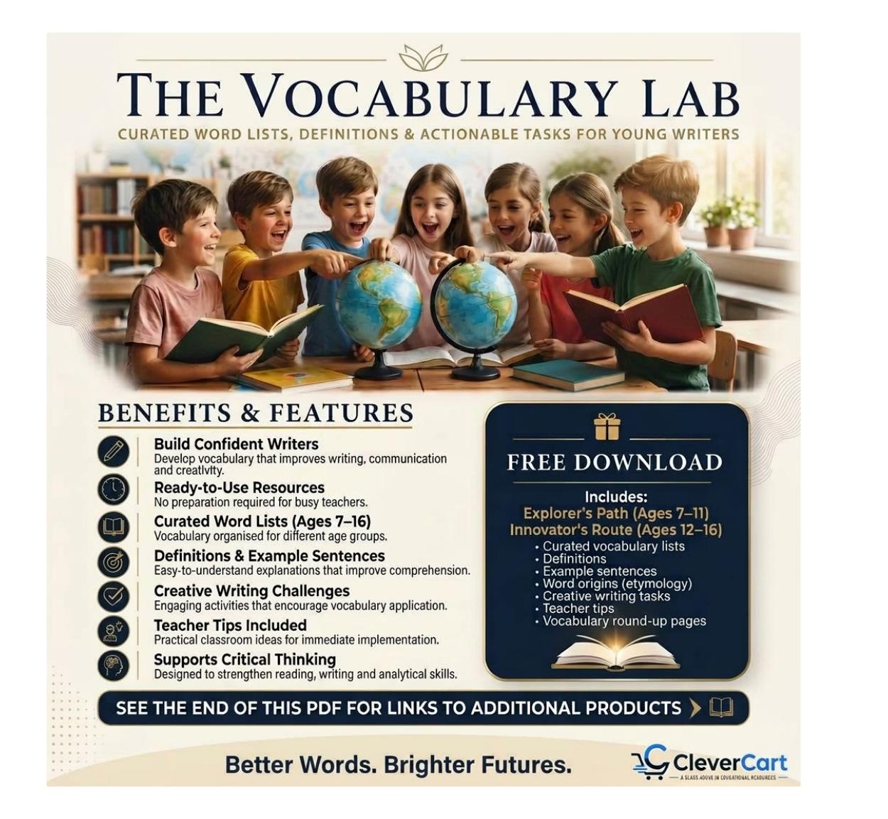 The Vocabulary Lab — Curated Word Lists, Definitions & Actionable Tasks cover