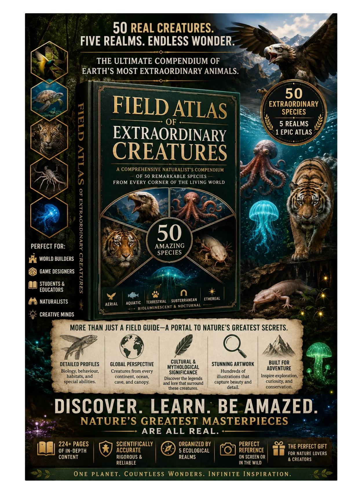 Field Atlas of Extraordinary Creatures — 50 Remarkable Species cover