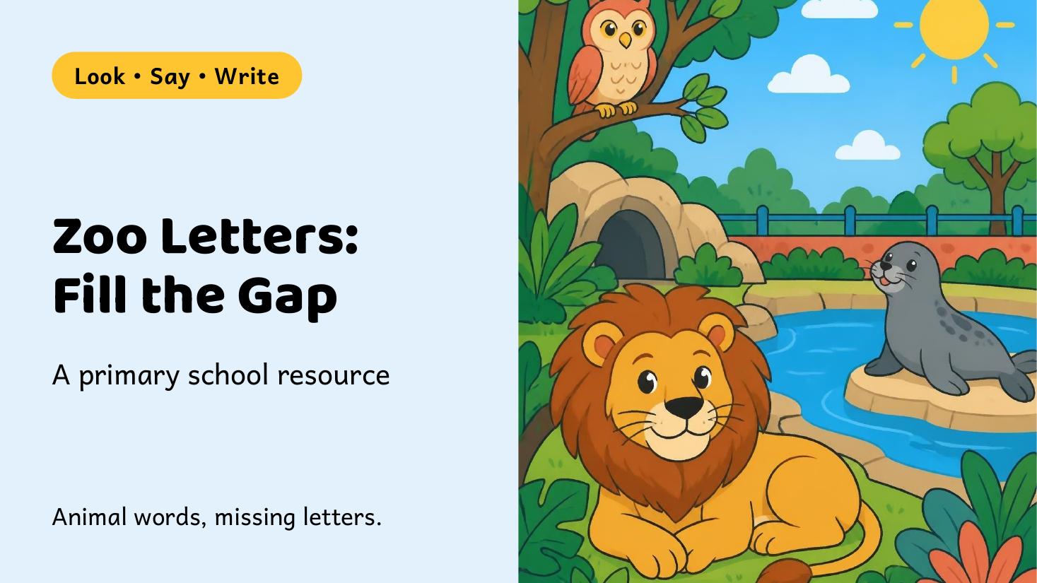 Zoo Letters: Fill the Gap cover