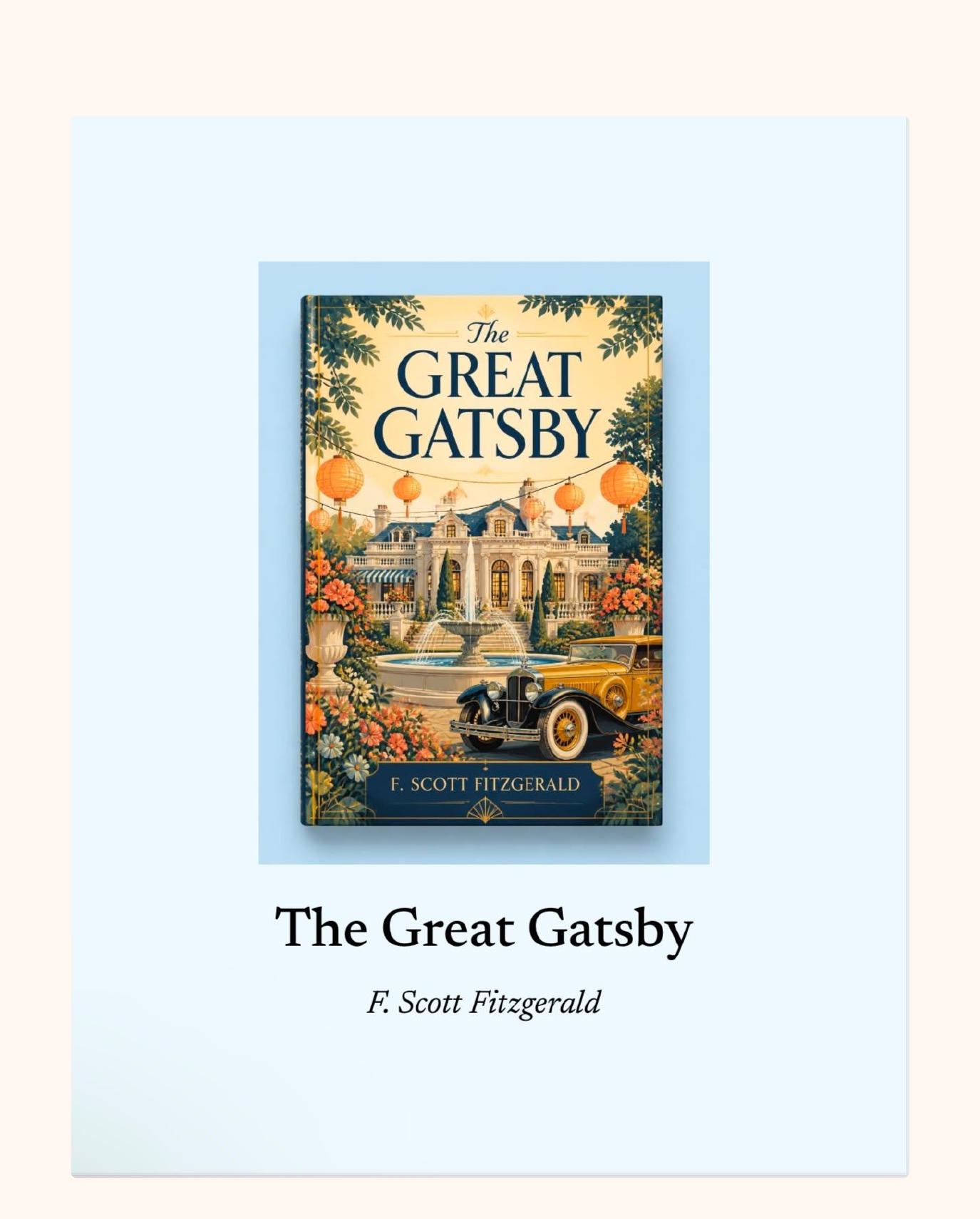 The Great Gatsby cover