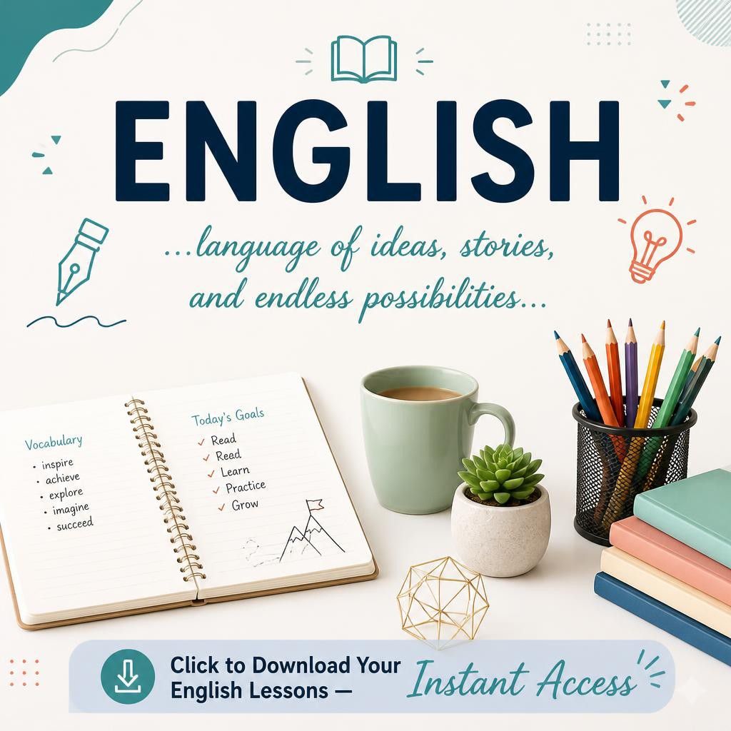English lessons — Language of ideas, stories and endless possibilities