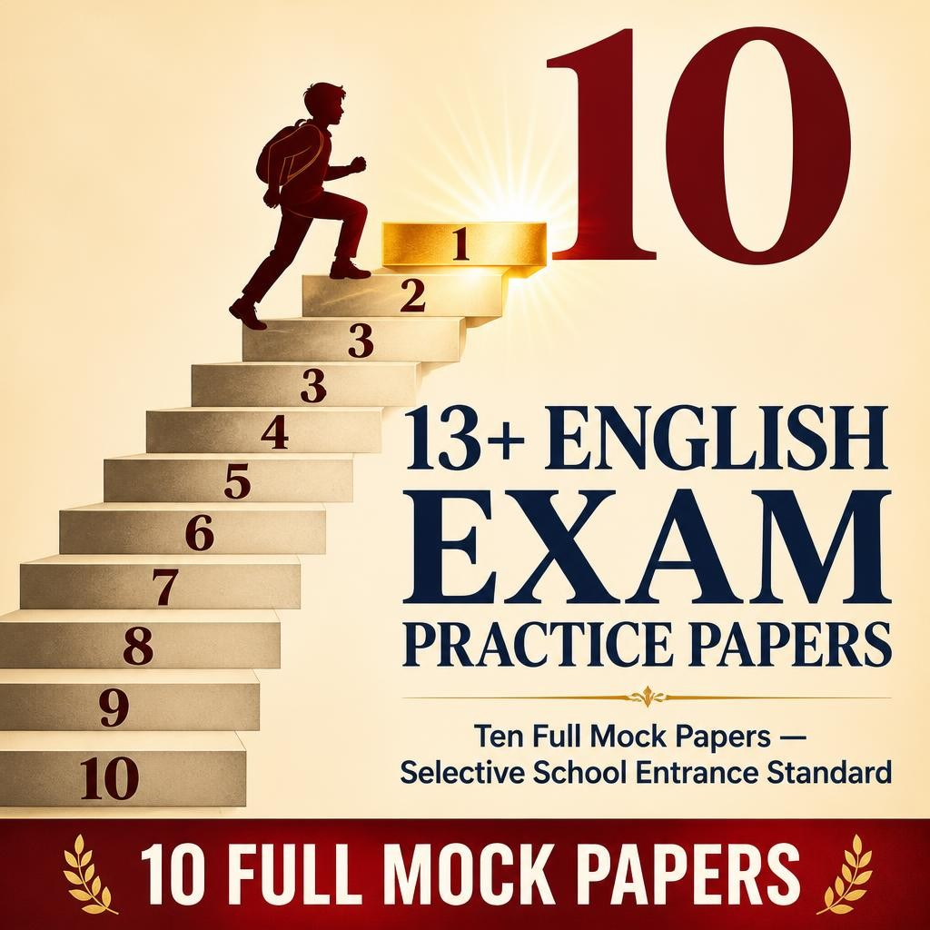 13+ English Exam Practice Papers cover